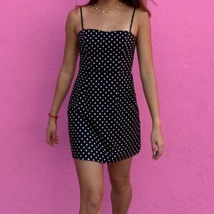 Polka Dot Black Dress